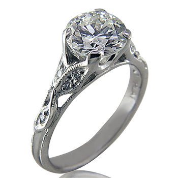 Style: ER403D ~ An elegant prong set round diamond.