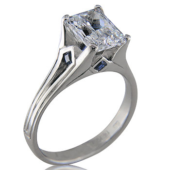 Style:ER405 ~ A beautiful art deco style engagement ring.